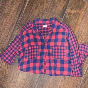 Hollister flannel button up shirt